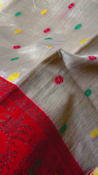 Tissue Saree with Buti work all over the body